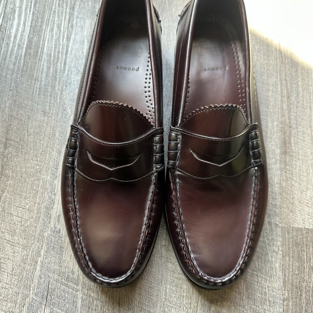 Allen Edmonds Shoes Size 13 Kenwood Penny Moc Burgundy Leather NEW Made in USA - Picture 4 of 7